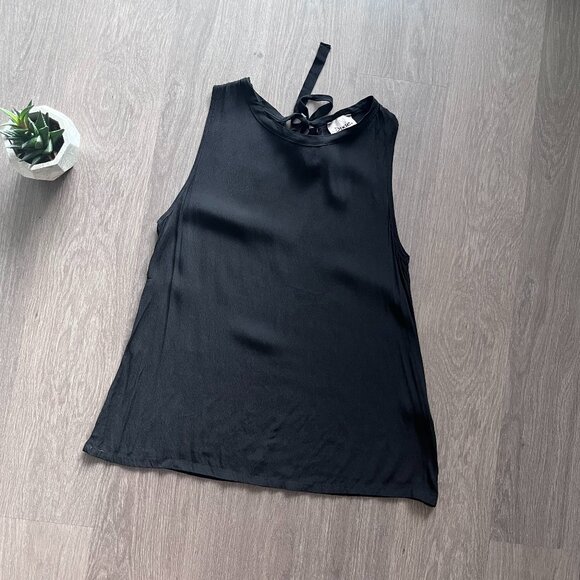 BNWOT Dixie Black Sleeveless Lightweight Blouse with Back Tie (from Italy) - Picture 1 of 9
